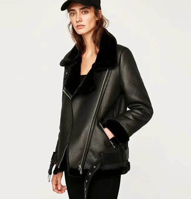 Urban Edge PU Leather Belted Jacket – Bold, Stylish, and Fierce