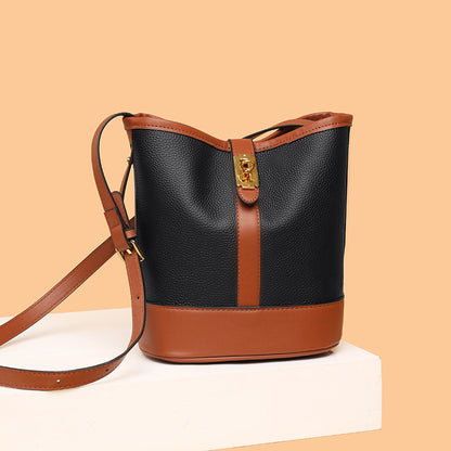 Luxe Carryall Cowhide Bucket Bag