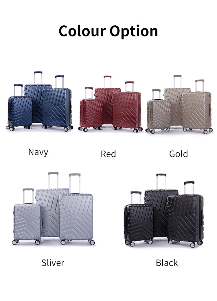3-Piece Hardside Luggage Set with TSA Lock – Navy