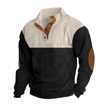 Suéter deportivo informal de cuello alto para hombre