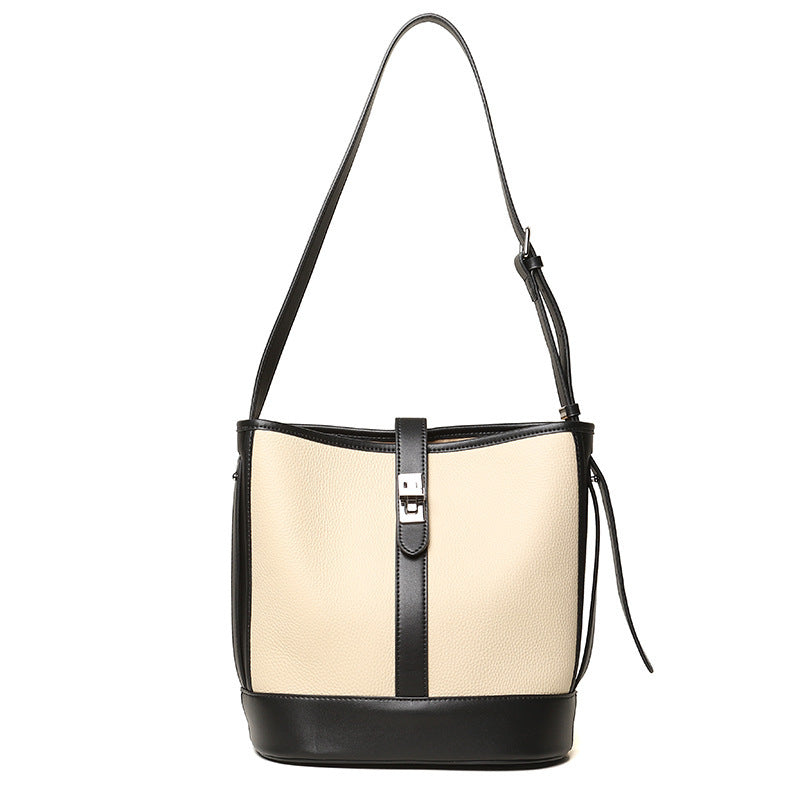 Luxe Carryall Cowhide Bucket Bag