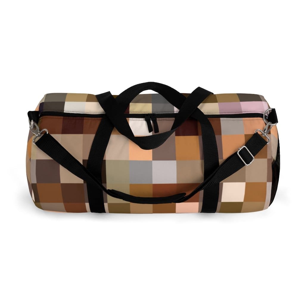 Custom-Print Carry-On Duffel – Brown Multicolor