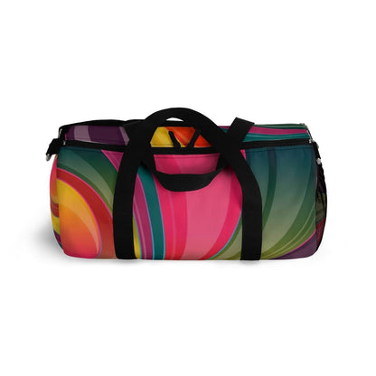 Custom-Print Carry-On Duffel – Multicolor Swirl Design