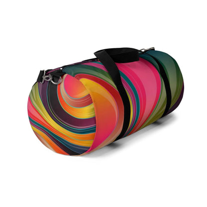 Custom-Print Carry-On Duffel – Multicolor Swirl Design