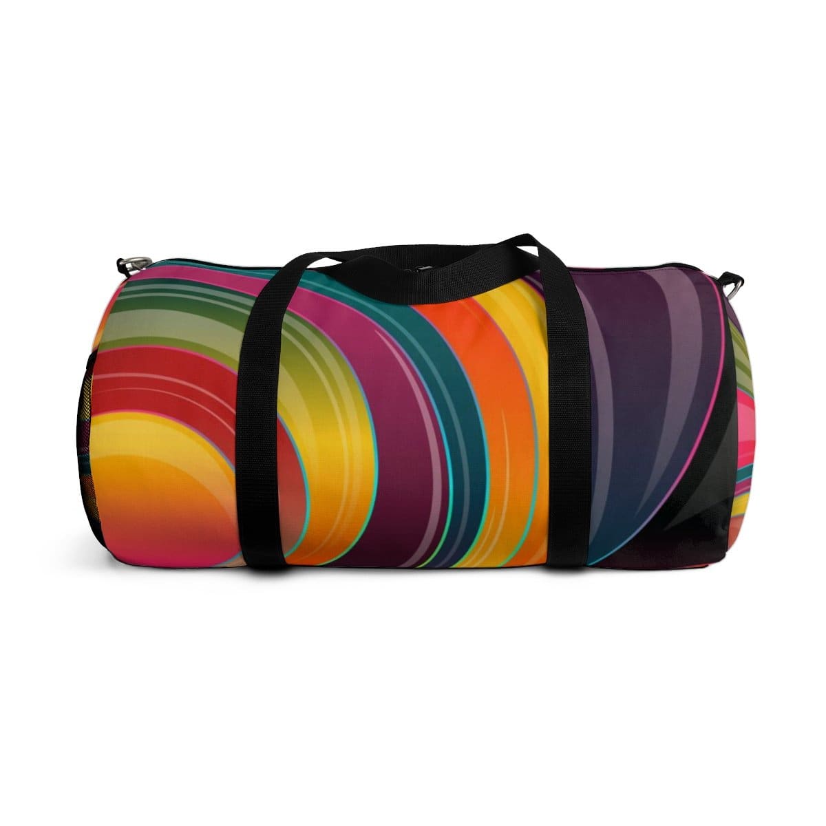Custom-Print Carry-On Duffel – Multicolor Swirl Design