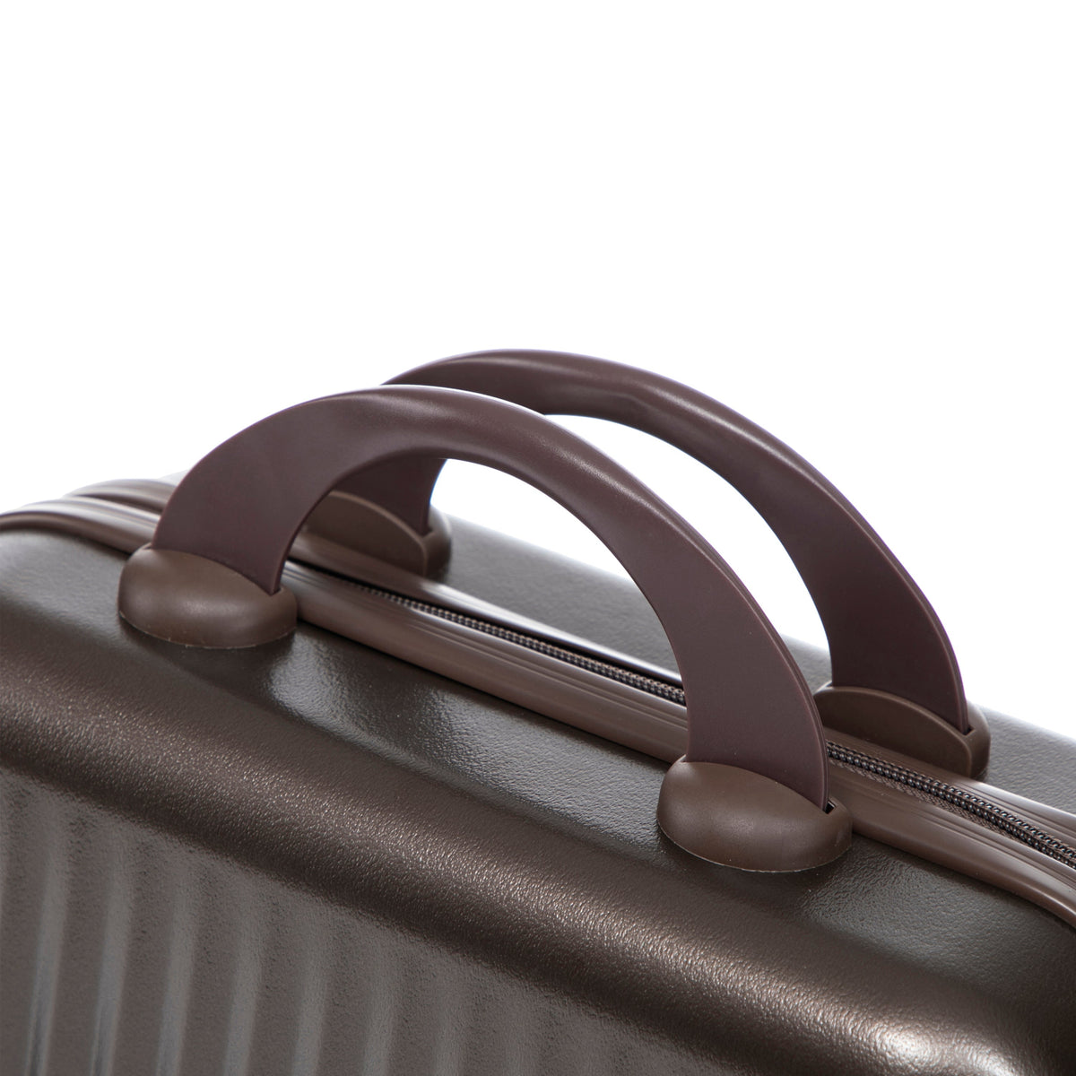 ABS Spinner Wheel Luggage Set with Cosmetic Case - Brown
