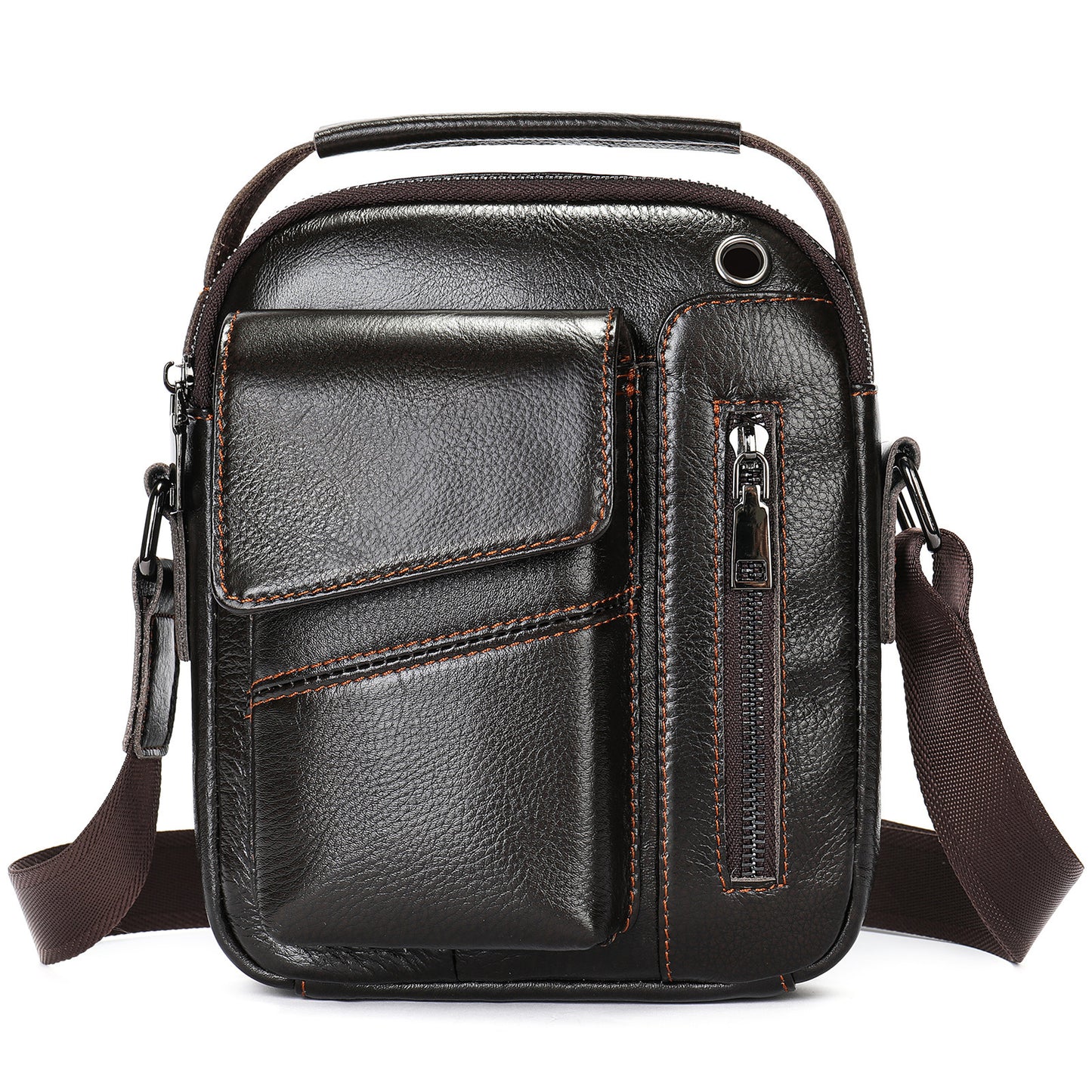 Men’s Business Minimalist Leather Crossbody Bag