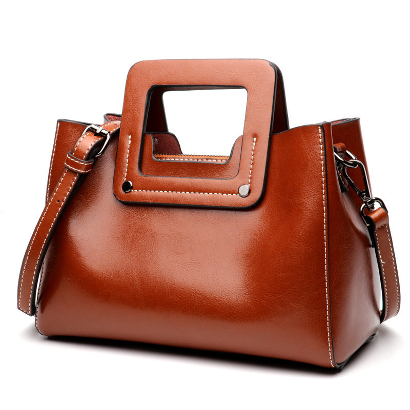 Luxe Traveler Oil Wax Leather Crossbody Bag