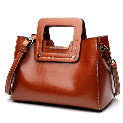 Luxe Traveler Oil Wax Leather Crossbody Bag