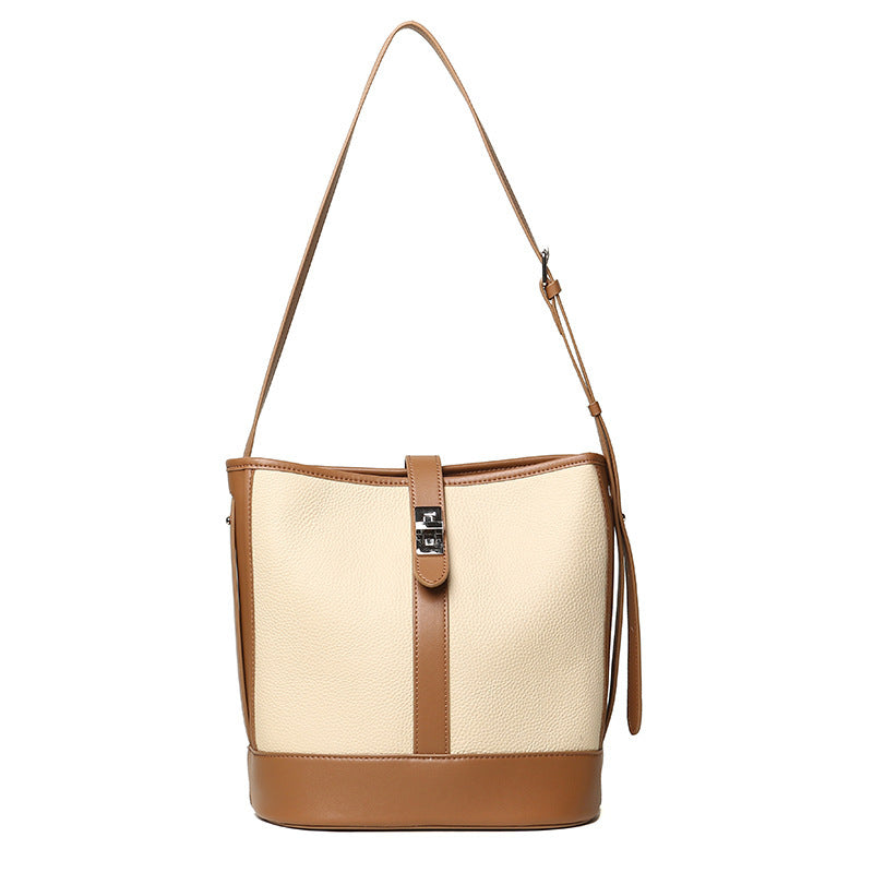 Luxe Carryall Cowhide Bucket Bag