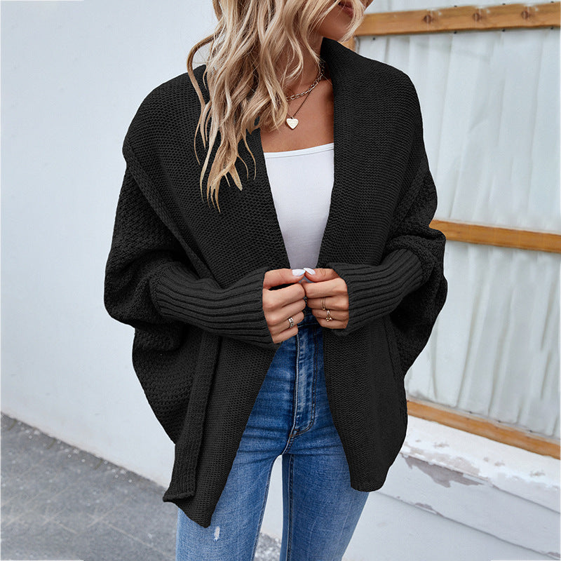 Luxe Layer Oversized Knit Cardigan – Lapel Edition