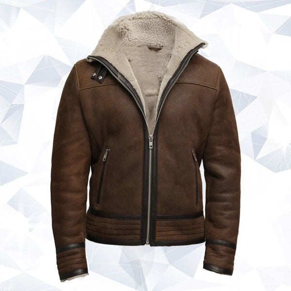 Martin Jackets Men's Vintage Brown Sheepskin Shearling Jacket
