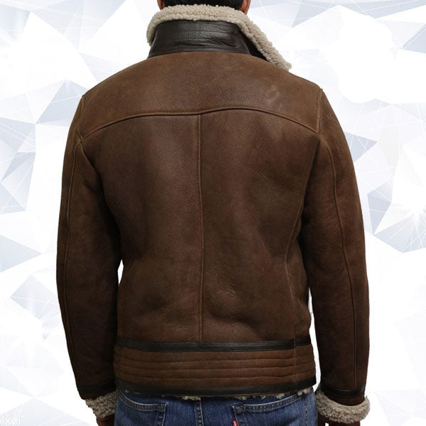 Martin Jackets Men's Vintage Brown Sheepskin Shearling Jacket