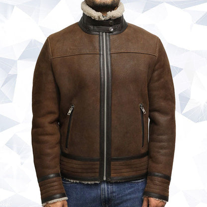 Martin Jackets Men's Vintage Brown Sheepskin Shearling Jacket