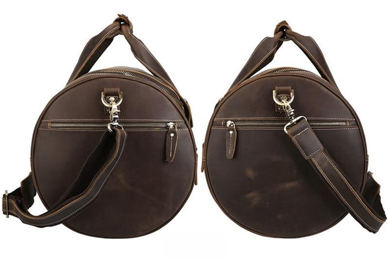 The Wainwright Weekender | Round  Vintage Leather Weekender