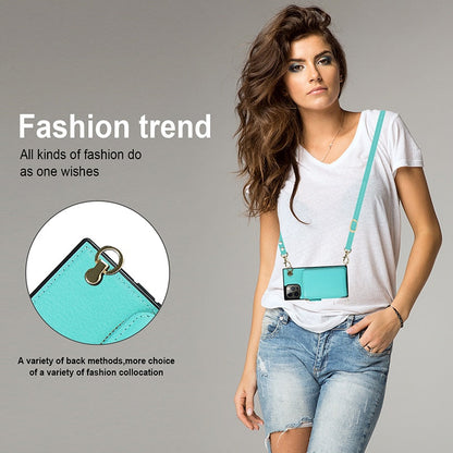iPhone Zipper Wallet Case with Crossbody Strap – 6 Card Slots