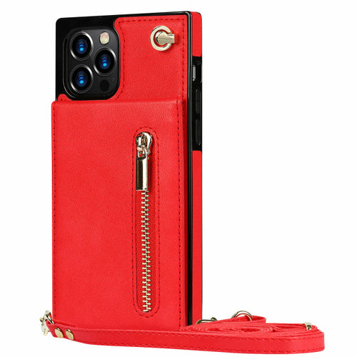 Slim iPhone Wallet Case with Crossbody Strap