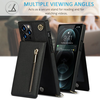 Slim iPhone Wallet Case with Crossbody Strap