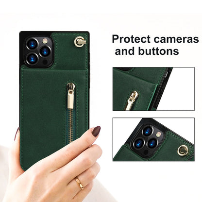Slim iPhone Wallet Case with Crossbody Strap