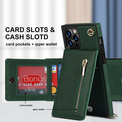Slim iPhone Wallet Case with Crossbody Strap