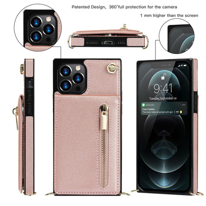 Slim iPhone Wallet Case with Crossbody Strap
