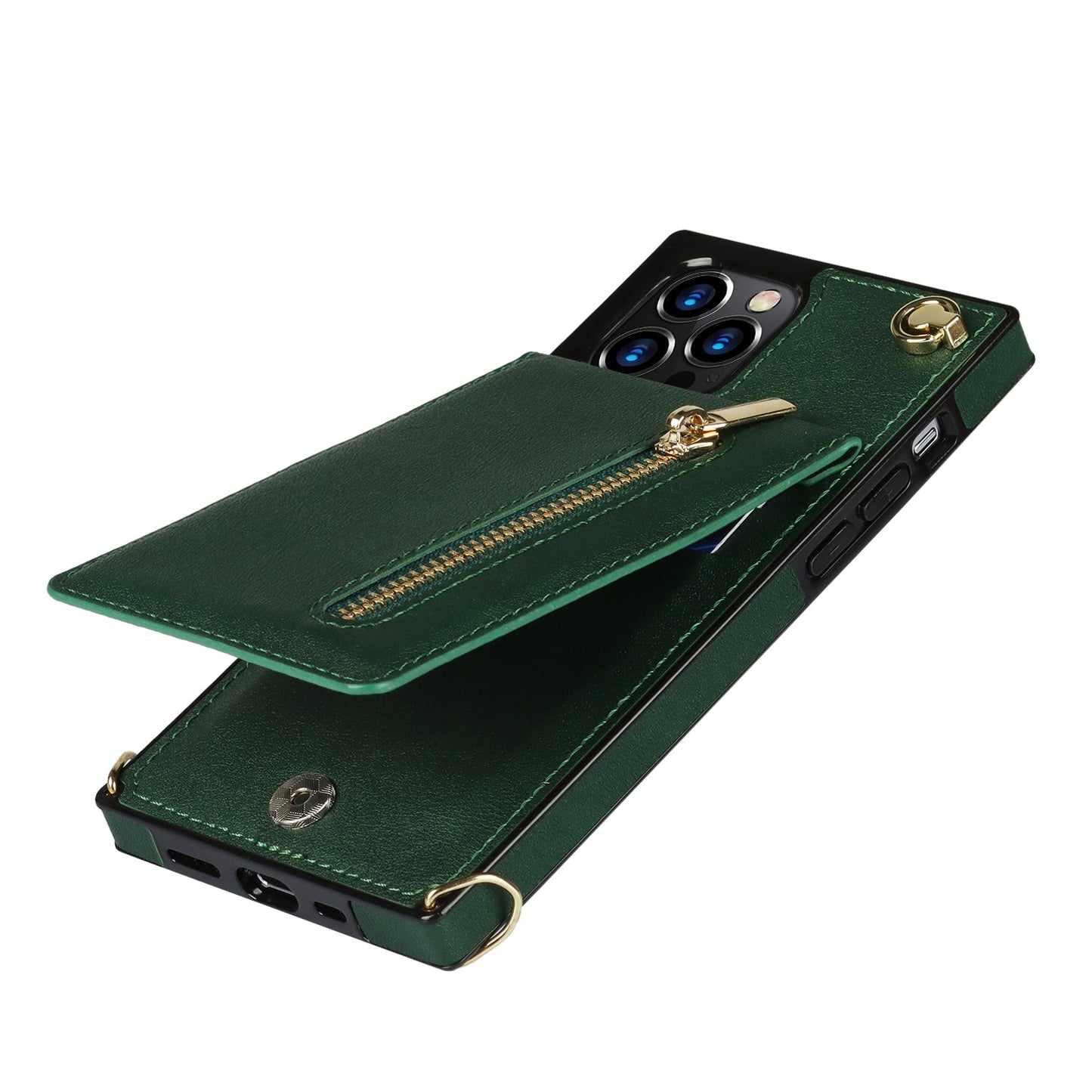 Slim iPhone Wallet Case with Crossbody Strap