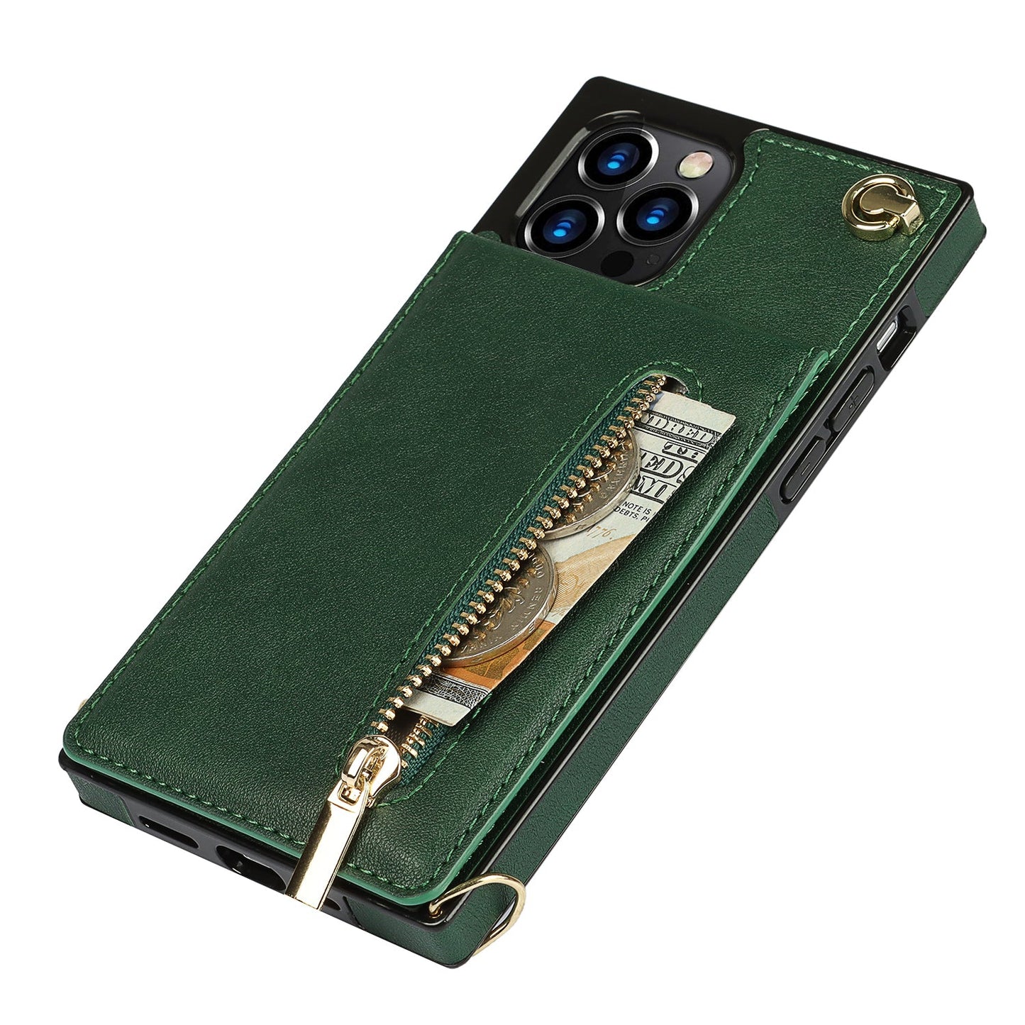 Slim iPhone Wallet Case with Crossbody Strap