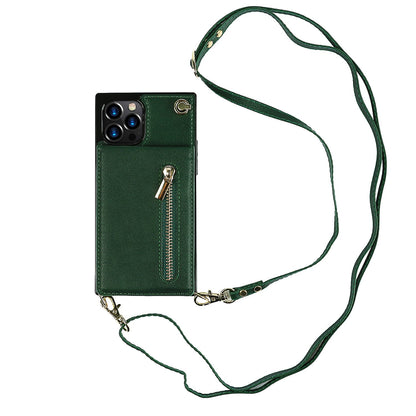 Slim iPhone Wallet Case with Crossbody Strap