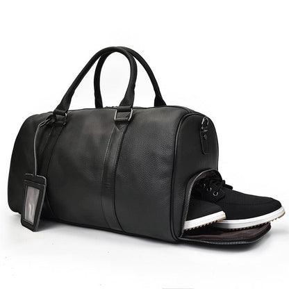 The Endre Vintage Leather Weekender Duffel