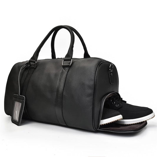 The Endre Vintage Leather Weekender Duffel