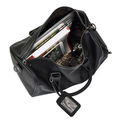 The Endre Vintage Leather Weekender Duffel