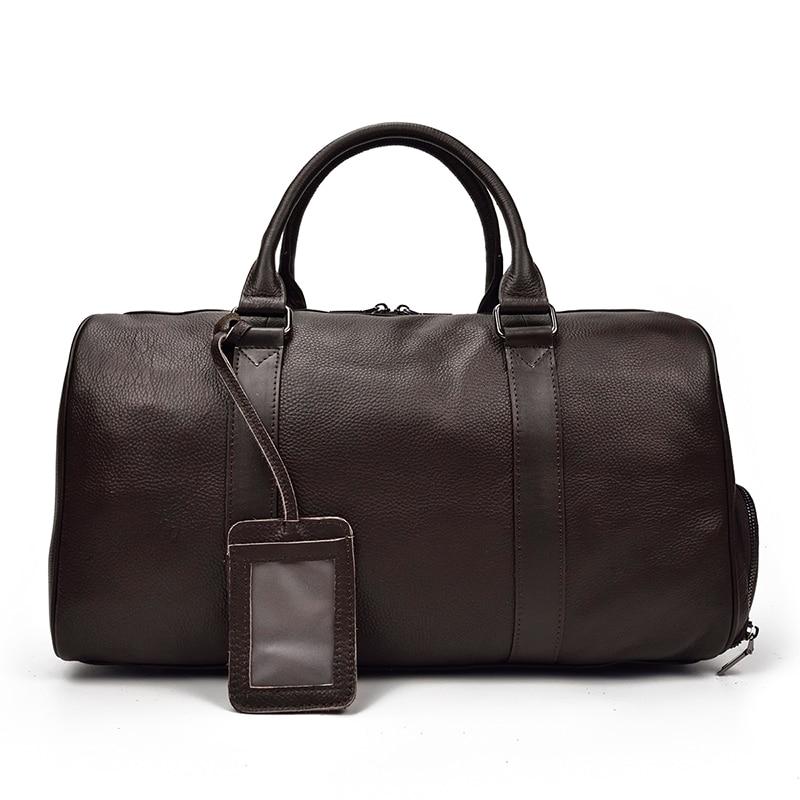 The Endre Vintage Leather Weekender Duffel