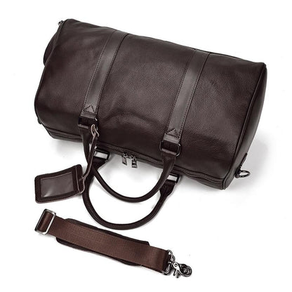 The Endre Vintage Leather Weekender Duffel