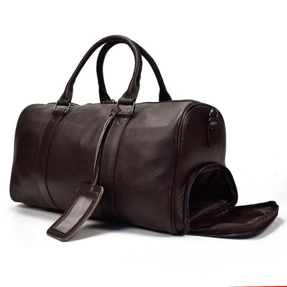 The Endre Vintage Leather Weekender Duffel