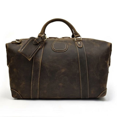The Eira Vintage Leather Weekender Duffel