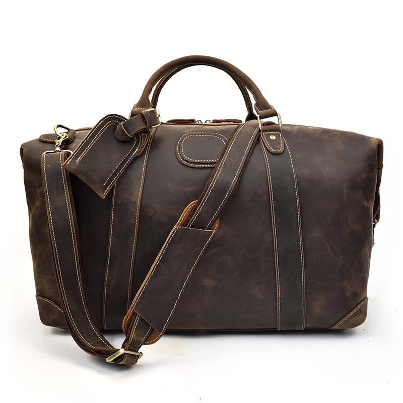 The Eira Vintage Leather Weekender Duffel