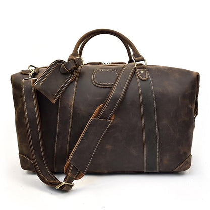 The Eira Vintage Leather Weekender Duffel