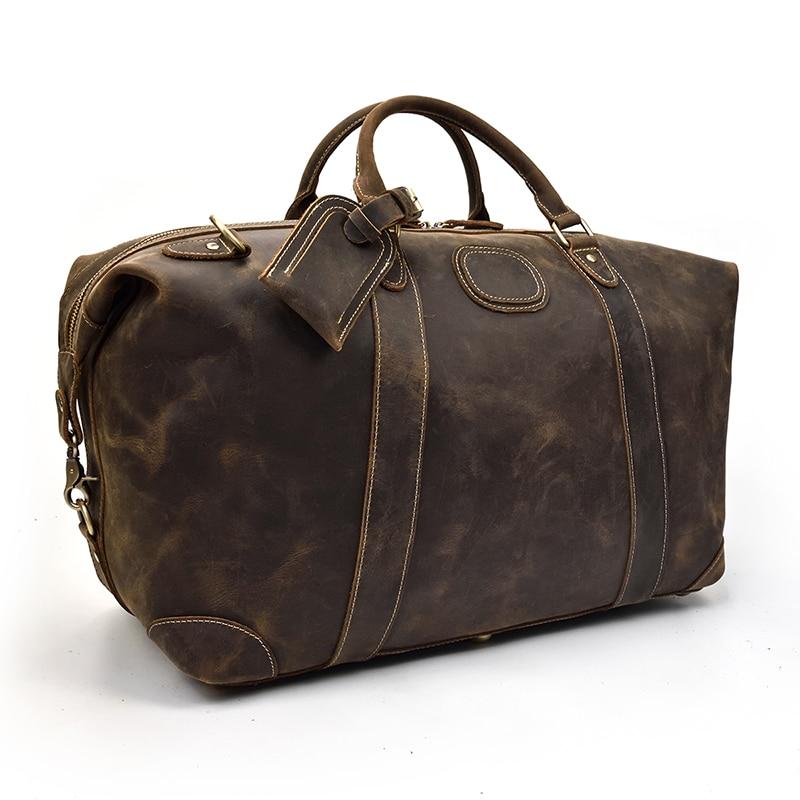 The Eira Vintage Leather Weekender Duffel