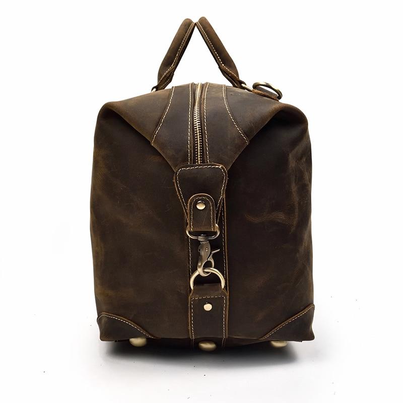 The Eira Vintage Leather Weekender Duffel