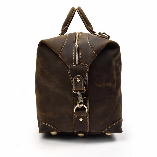 The Eira Vintage Leather Weekender Duffel
