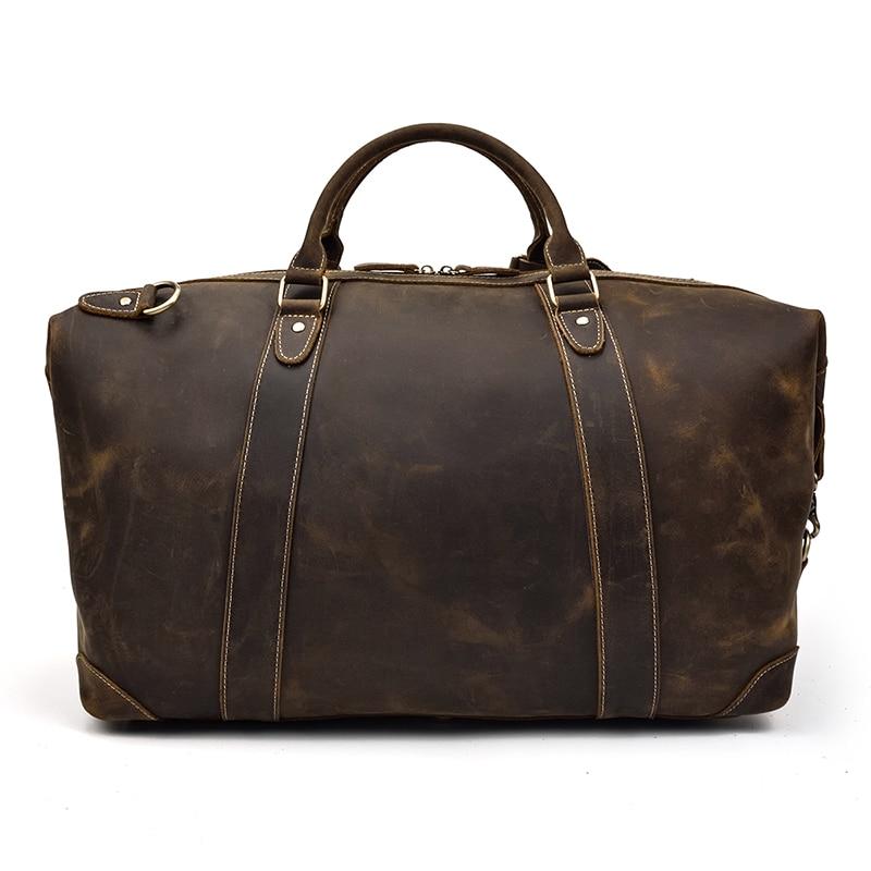 The Eira Vintage Leather Weekender Duffel
