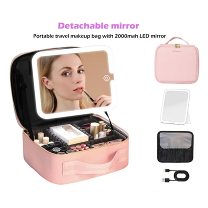 Mobile Vanity Case with 4K LED Mirror