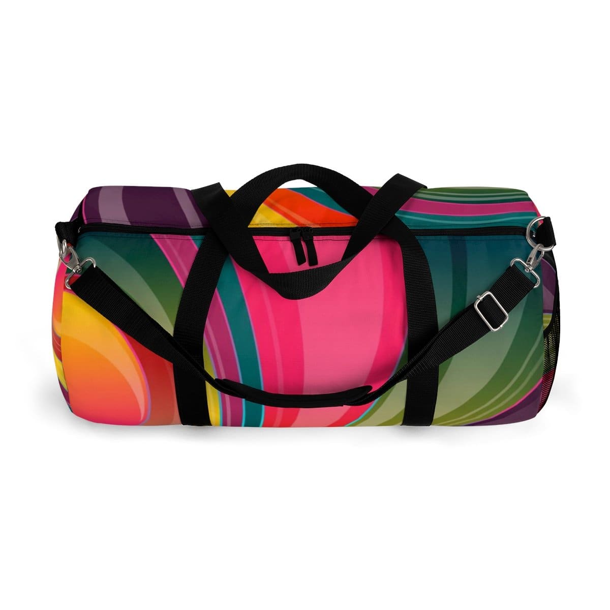Custom-Print Carry-On Duffel – Multicolor Swirl Design
