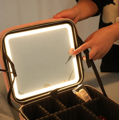 Mobile Vanity Case with 4K LED Mirror